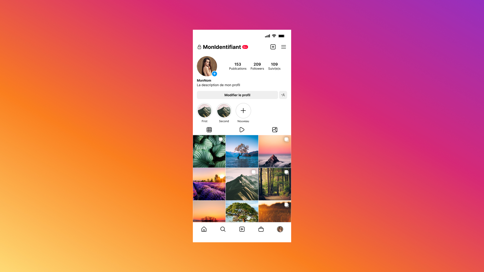 Профиль в Инсте