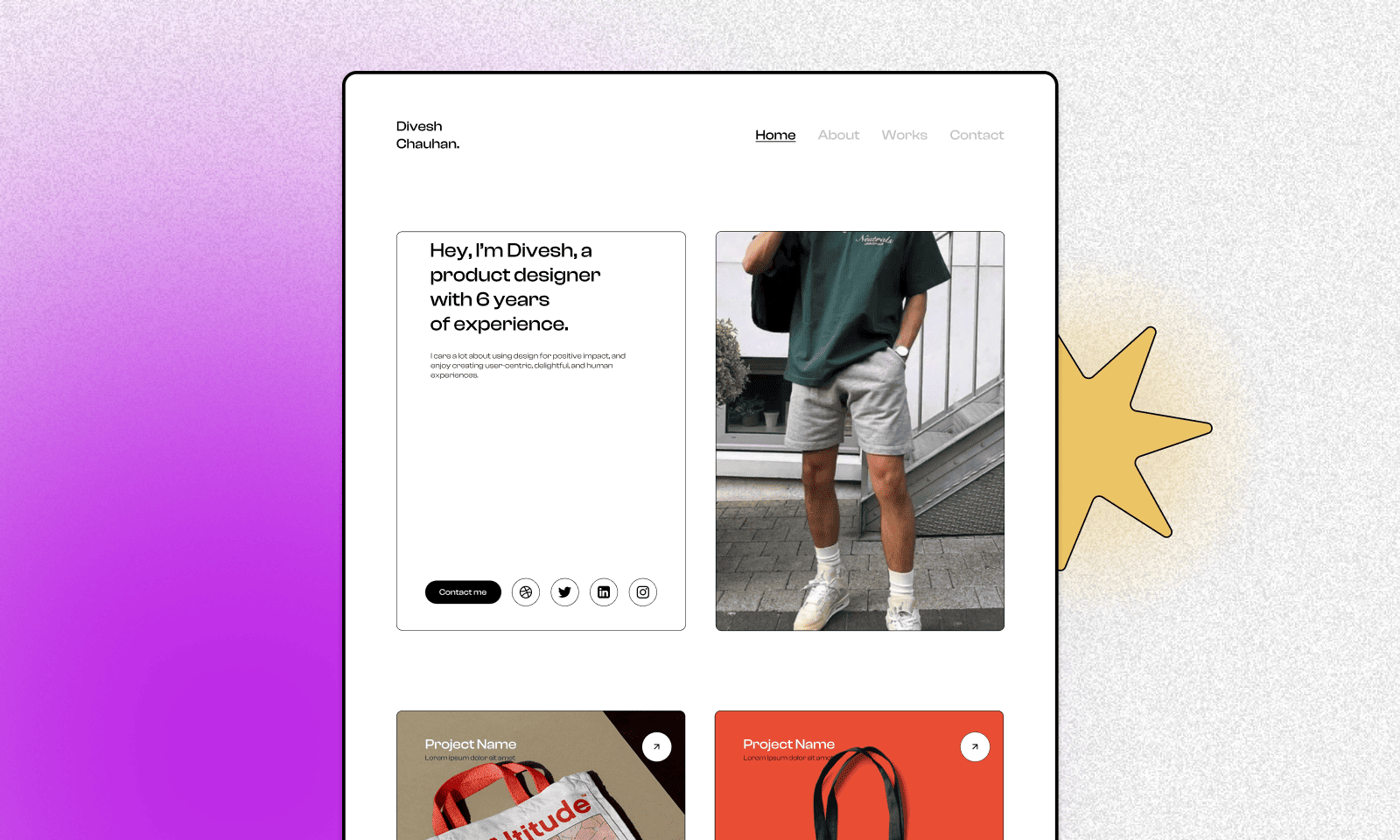 Превью сайта-портфолио